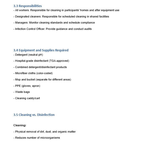 NDIS Core Governance & Compliance Pack Templates